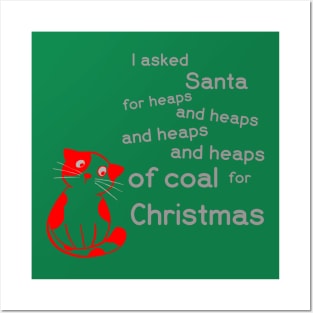 Red Cat's Christmas Gift Posters and Art